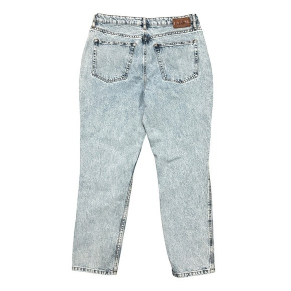 Sezane Denim Jeans 12 33 High Rise Mom Jeans Straight Leg Light Acid Wash Blue - Picture 10 of 10